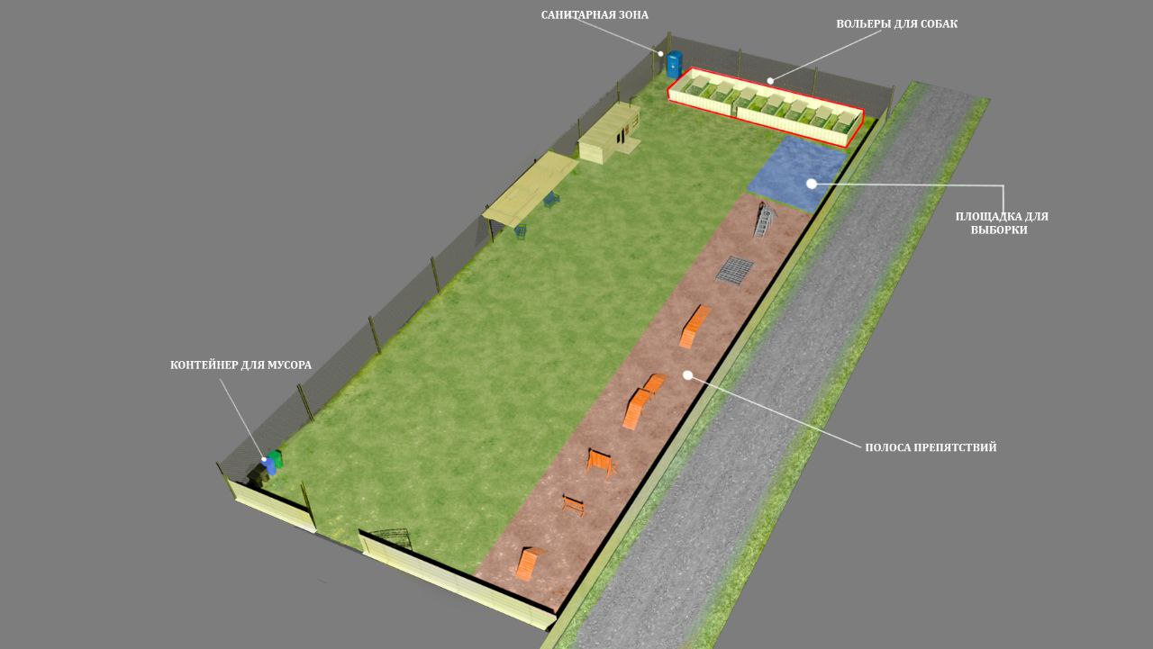 3D проект дрессировочной площадки Деймоны